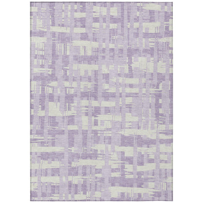 Addison Rugs Taelaris Purple Washable Indoor-Outdoor Rug