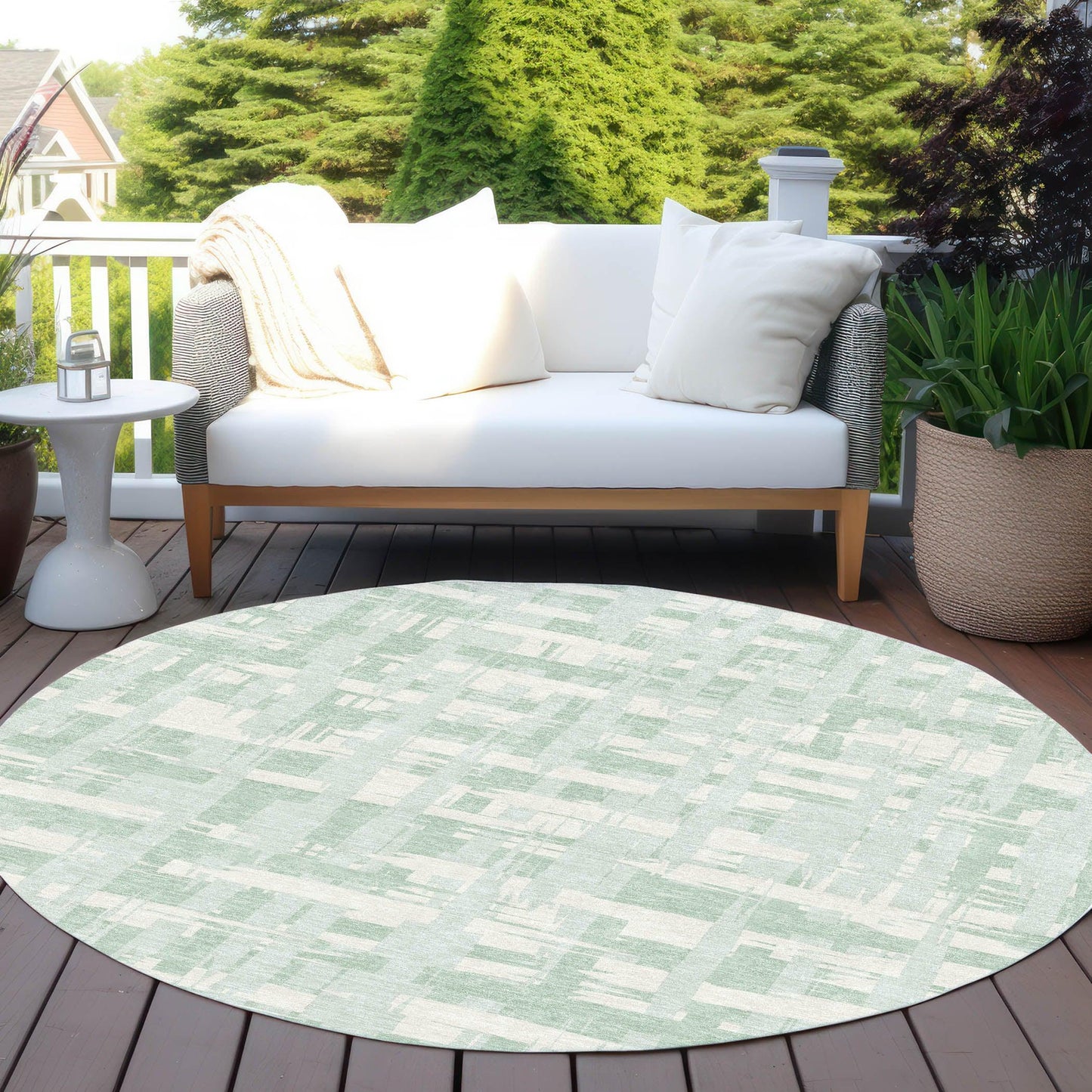 Addison Rugs Taelaris Green Washable Indoor-Outdoor Rug