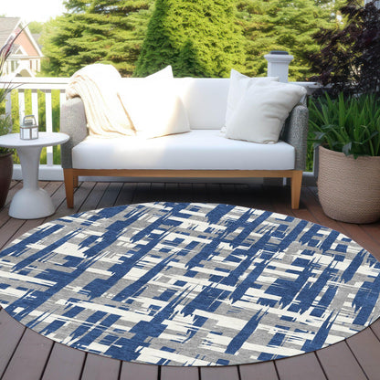 Addison Rugs Taelaris Navy Washable Indoor-Outdoor Rug