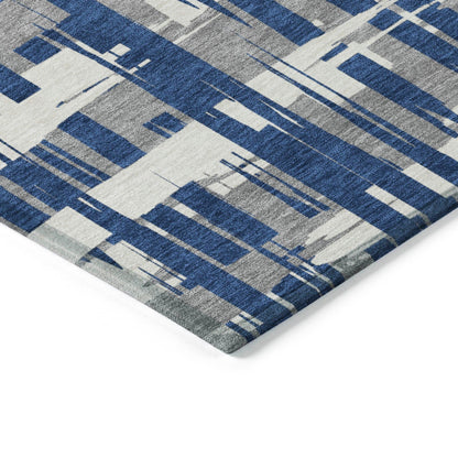 Addison Rugs Taelaris Navy Washable Indoor-Outdoor Rug