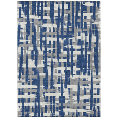 Addison Rugs Taelaris Navy Washable Indoor-Outdoor Rug