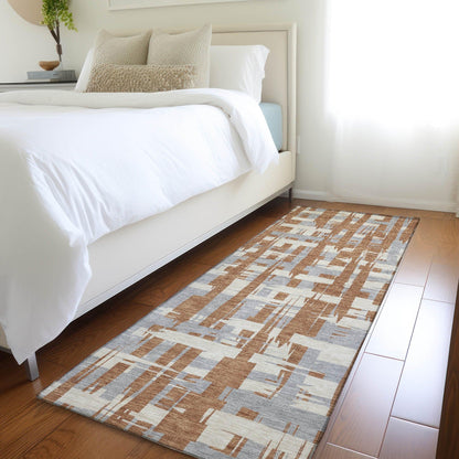 Addison Rugs Taelaris Orange Washable Indoor-Outdoor Rug