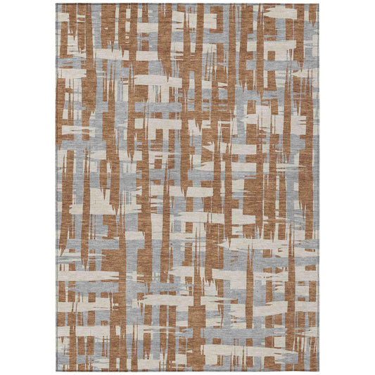 Addison Rugs Taelaris Orange Washable Indoor-Outdoor Rug