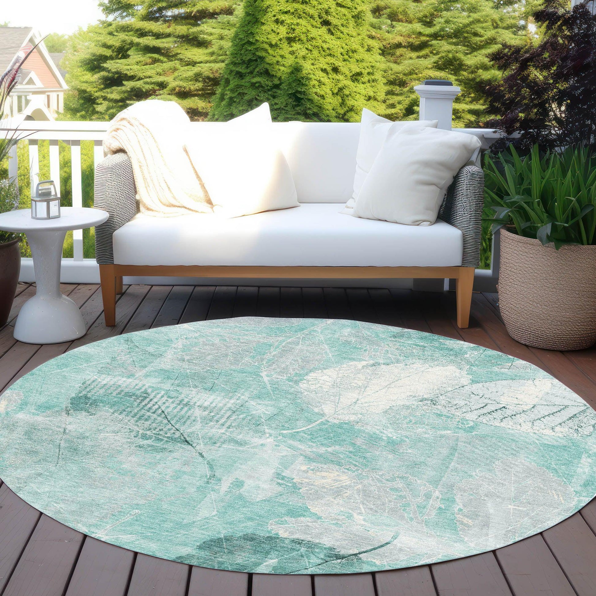 Addison Rugs Taelas Teal Washable Indoor-Outdoor Rug