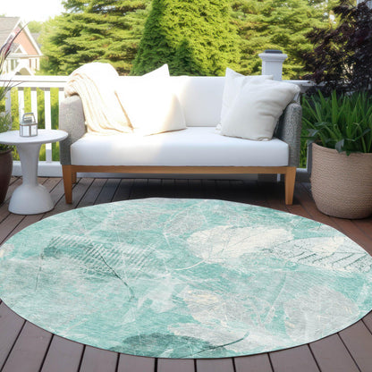 Addison Rugs Taelas Teal Washable Indoor-Outdoor Rug