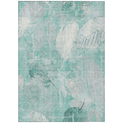 Addison Rugs Taelas Teal Washable Indoor-Outdoor Rug