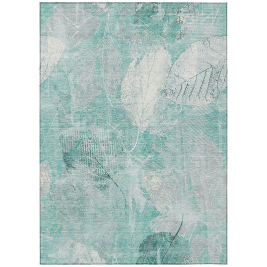 Addison Rugs Taelas Teal Washable Indoor-Outdoor Rug