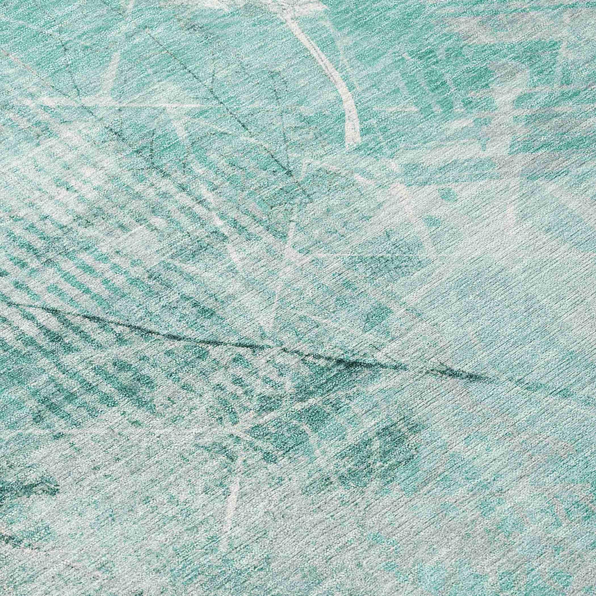 Addison Rugs Taelas Teal Washable Indoor-Outdoor Rug