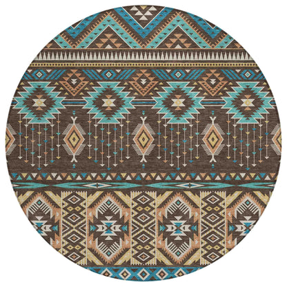 Addison Rugs Taelien Brown Washable Indoor-Outdoor Rug
