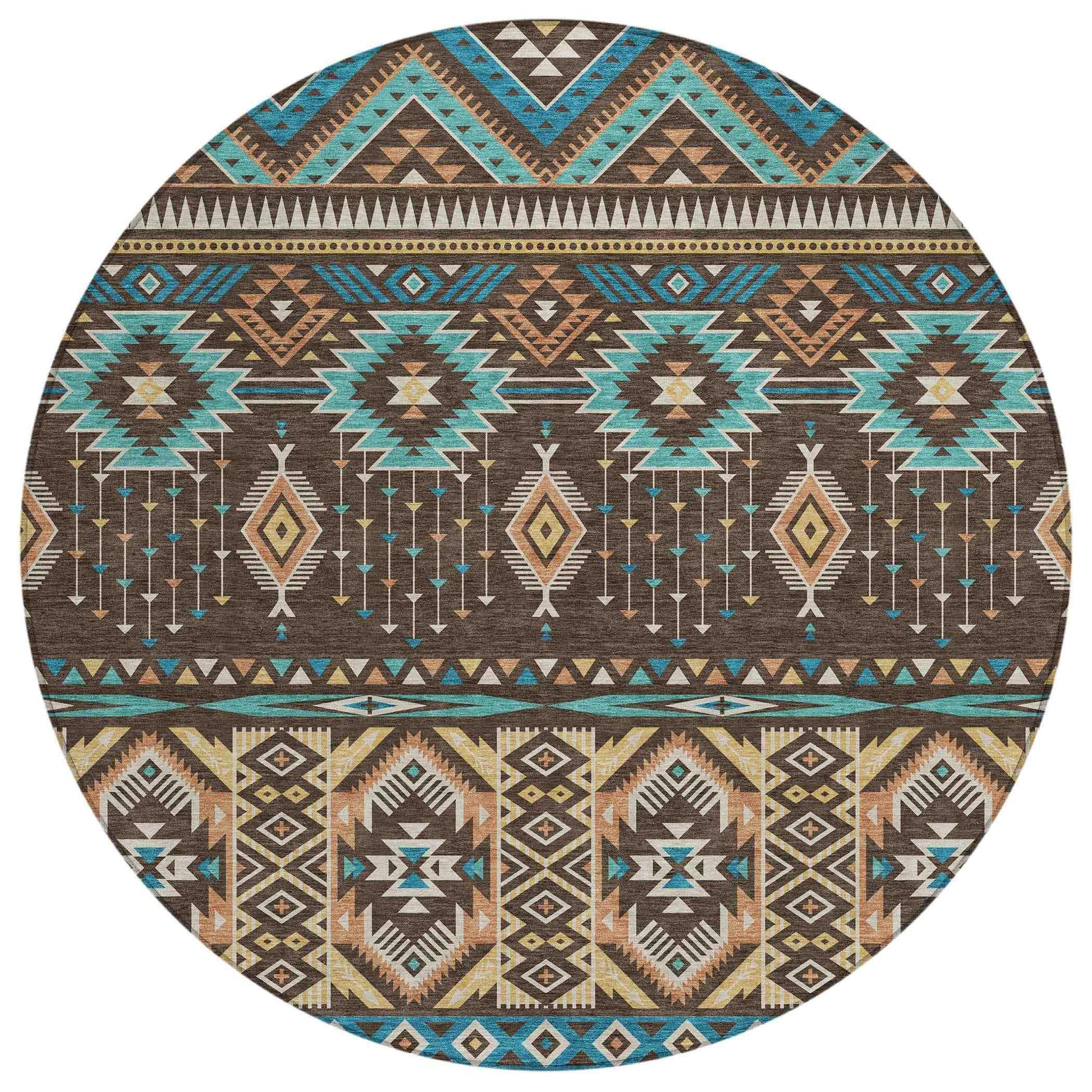 Addison Rugs Taelien Brown Washable Indoor-Outdoor Rug