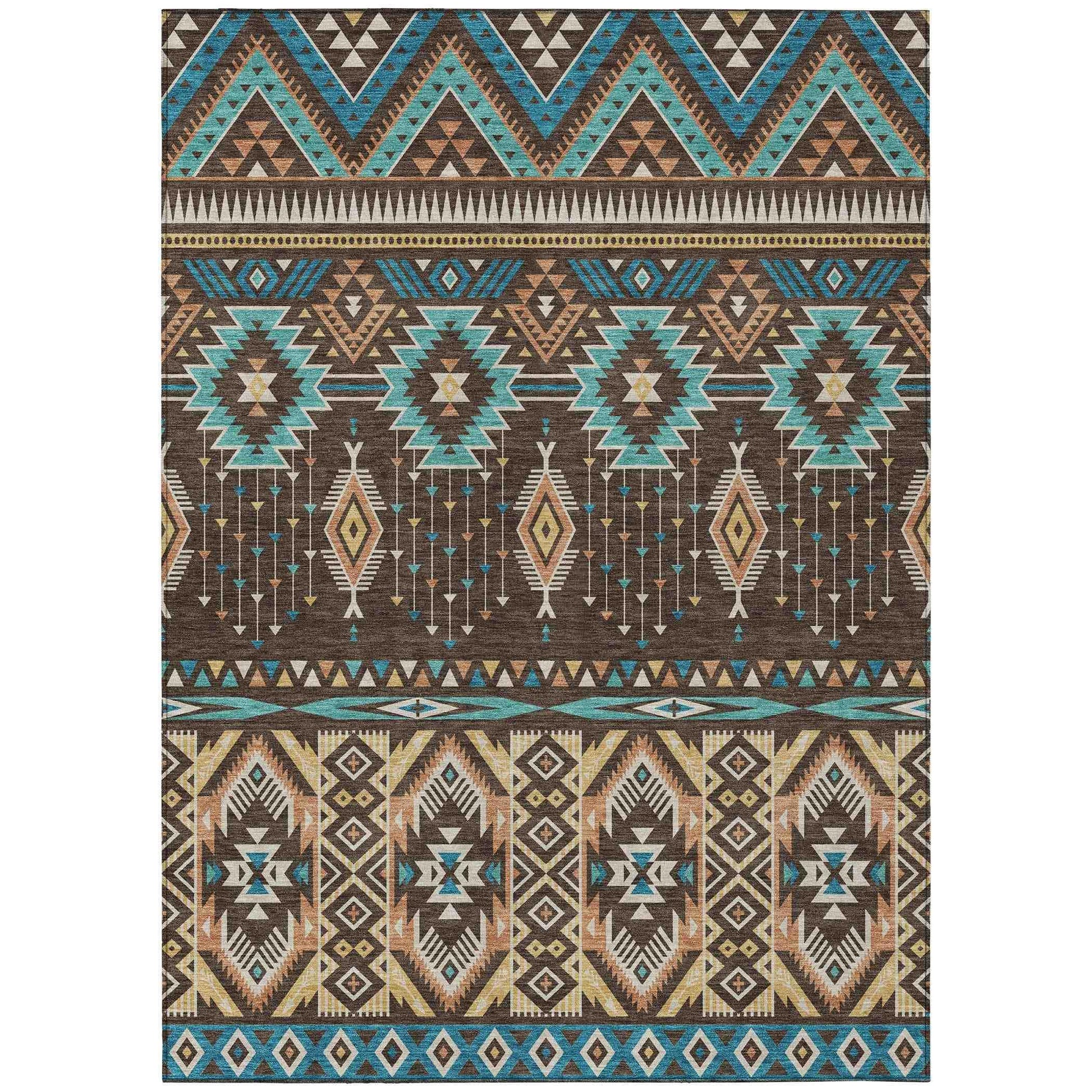 Addison Rugs Taelien Brown Washable Indoor-Outdoor Rug
