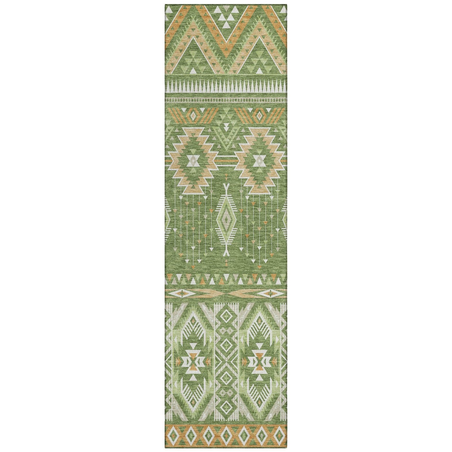 Taelien Green Washable Indoor-Outdoor Rug