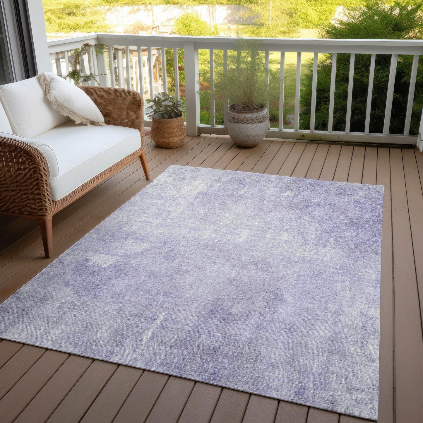 Addison Rugs Taelion Purple Washable Indoor-Outdoor Rug