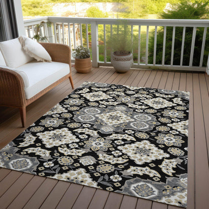 Addison Rugs Taelira Black Washable Indoor-Outdoor Rug