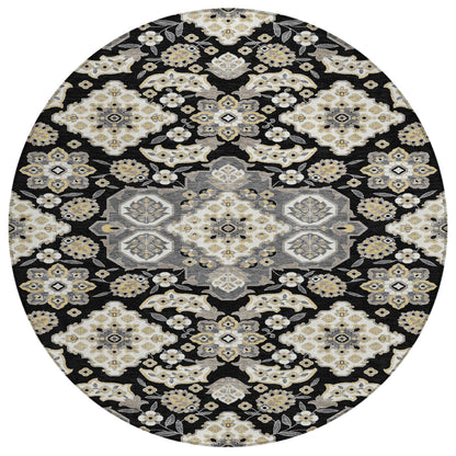 Addison Rugs Taelira Black Washable Indoor-Outdoor Rug