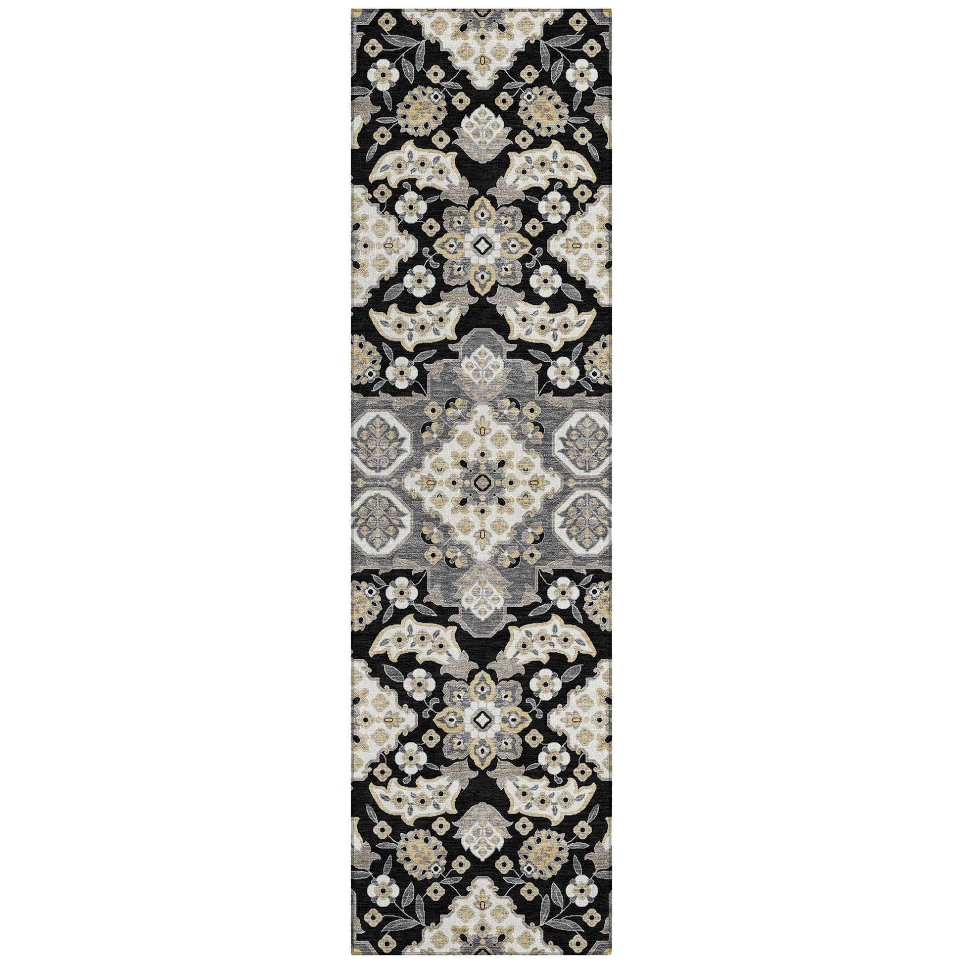Addison Rugs Taelira Black Washable Indoor-Outdoor Rug