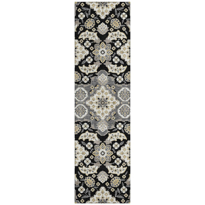 Addison Rugs Taelira Black Washable Indoor-Outdoor Rug