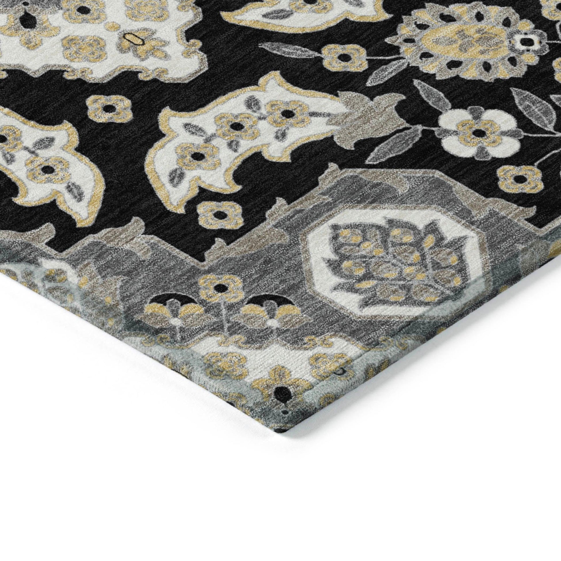 Addison Rugs Taelira Black Washable Indoor-Outdoor Rug