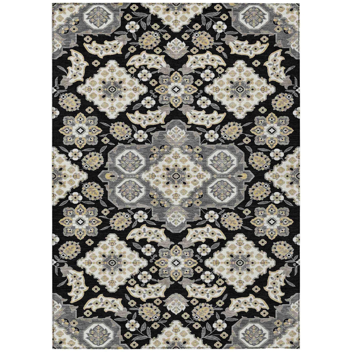 Addison Rugs Taelira Black Washable Indoor-Outdoor Rug