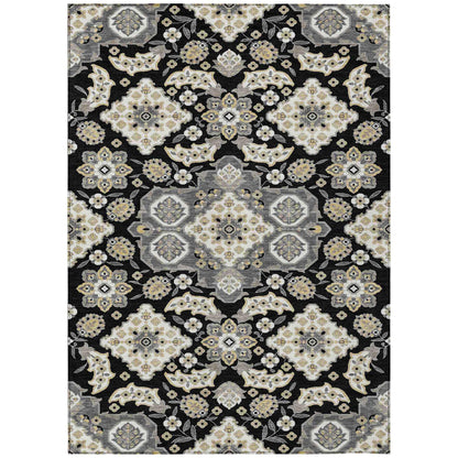 Addison Rugs Taelira Black Washable Indoor-Outdoor Rug