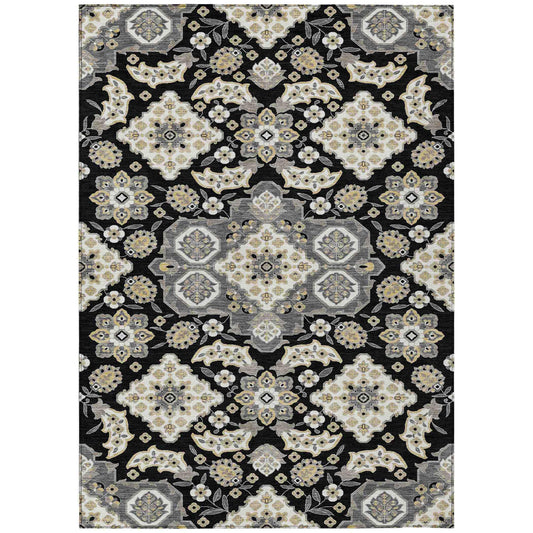 Addison Rugs Taelira Black Washable Indoor-Outdoor Rug