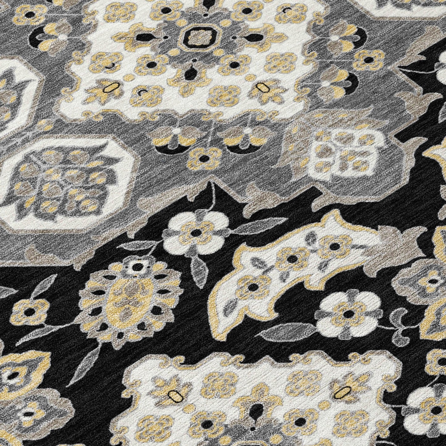 Addison Rugs Taelira Black Washable Indoor-Outdoor Rug