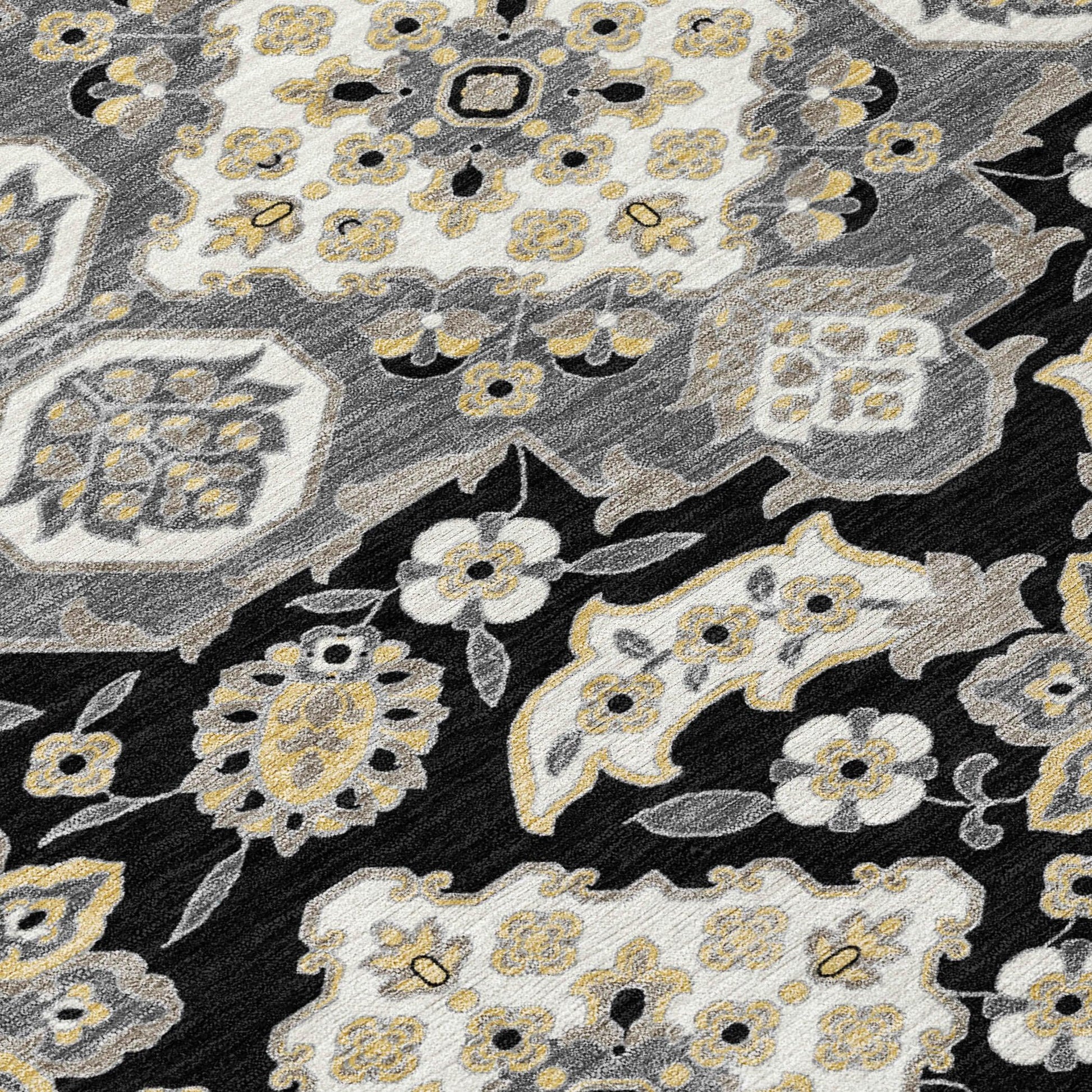 Addison Rugs Taelira Black Washable Indoor-Outdoor Rug