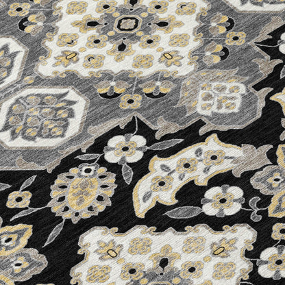 Addison Rugs Taelira Black Washable Indoor-Outdoor Rug