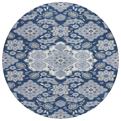 Addison Rugs Taelira Blue Washable Indoor-Outdoor Rug