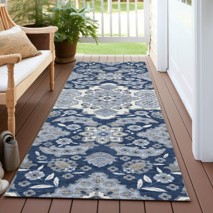 Addison Rugs Taelira Blue Washable Indoor-Outdoor Rug