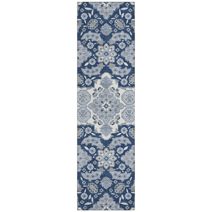 Addison Rugs Taelira Blue Washable Indoor-Outdoor Rug