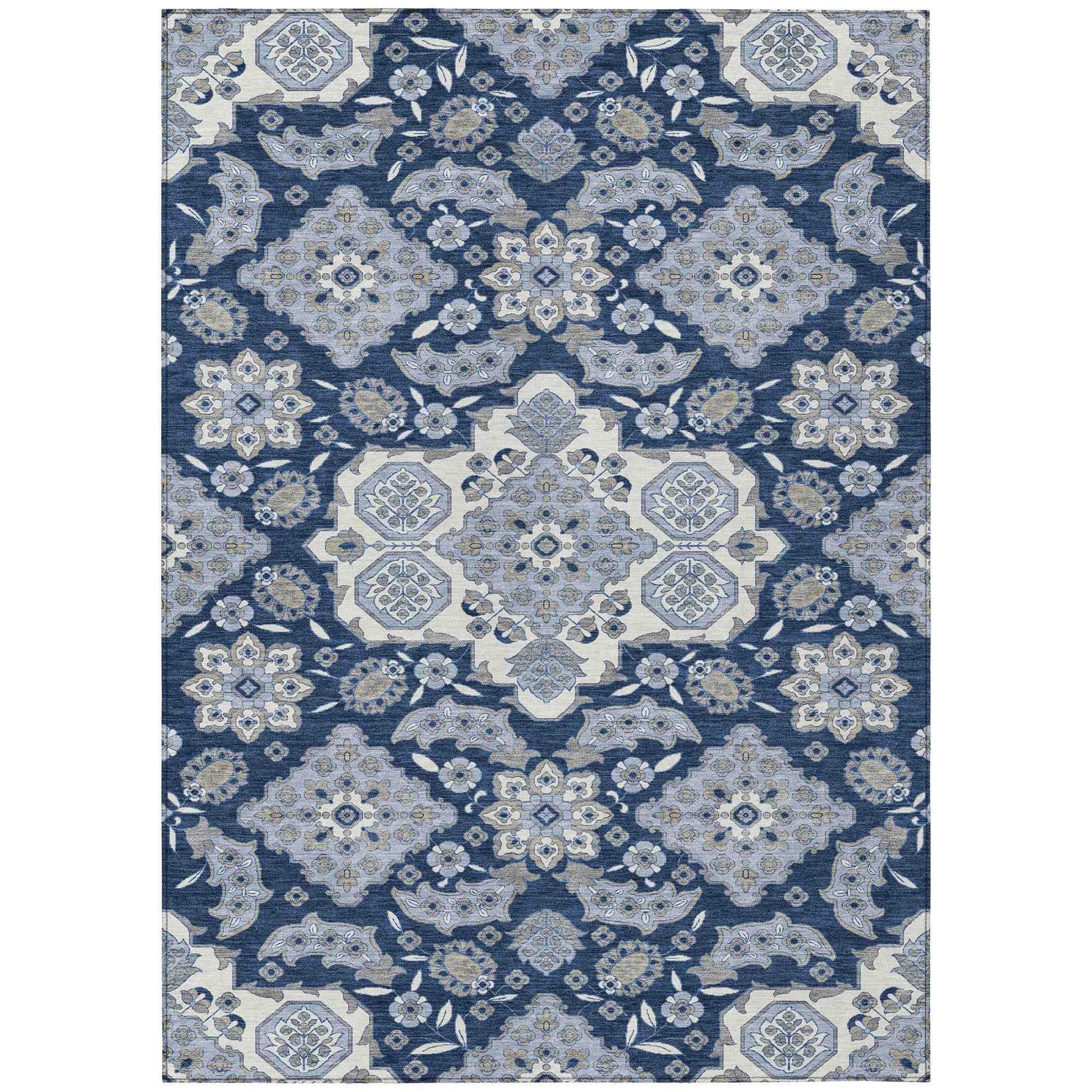 Addison Rugs Taelira Blue Washable Indoor-Outdoor Rug