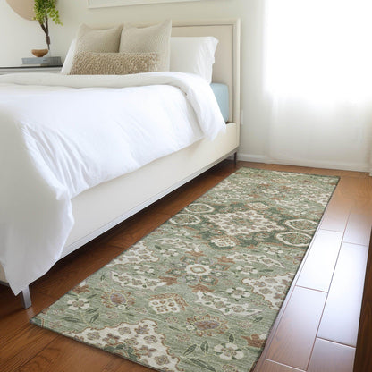Addison Rugs Taelira Green Washable Indoor-Outdoor Rug