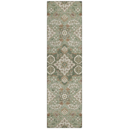 Addison Rugs Taelira Green Washable Indoor-Outdoor Rug