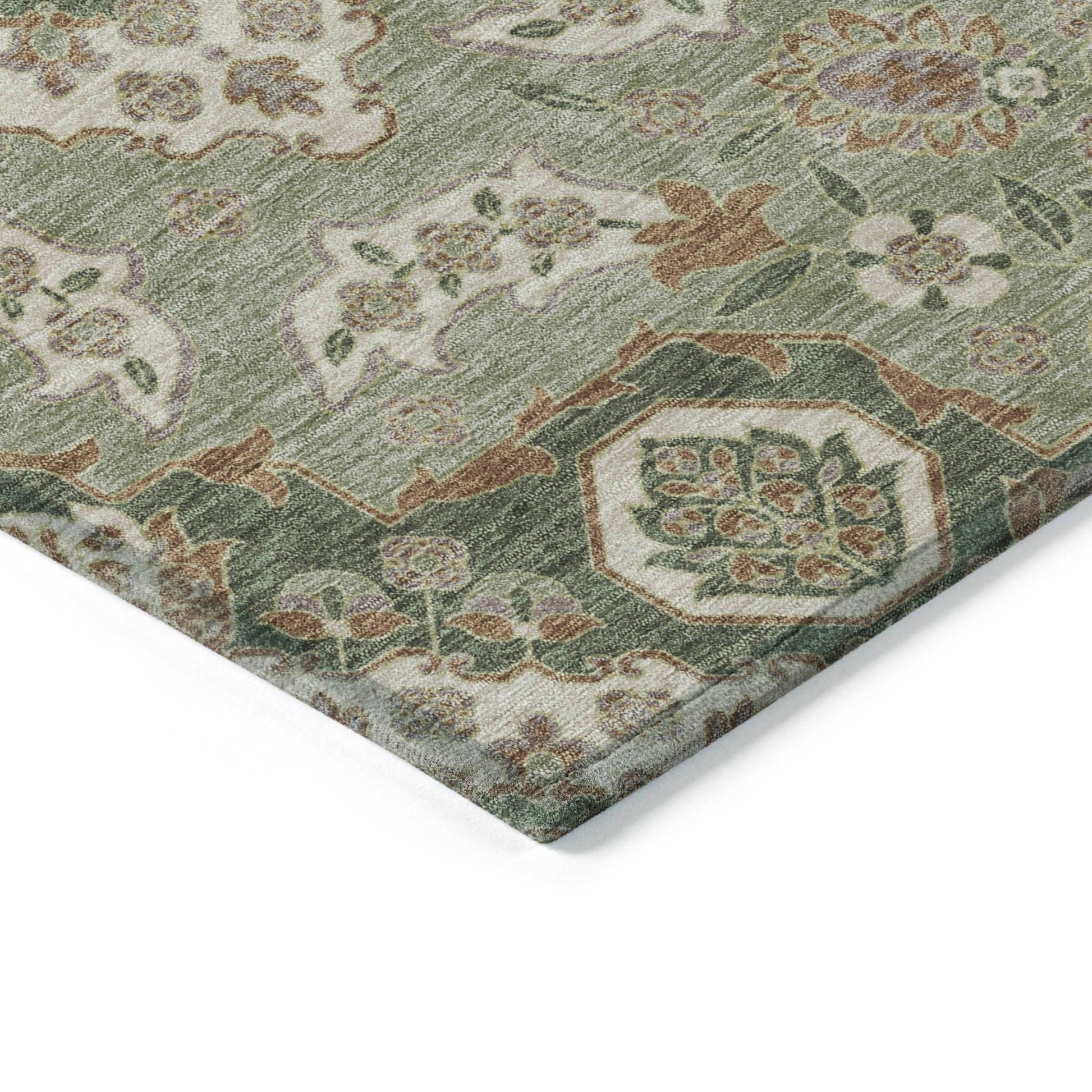 Addison Rugs Taelira Green Washable Indoor-Outdoor Rug