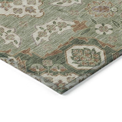 Addison Rugs Taelira Green Washable Indoor-Outdoor Rug