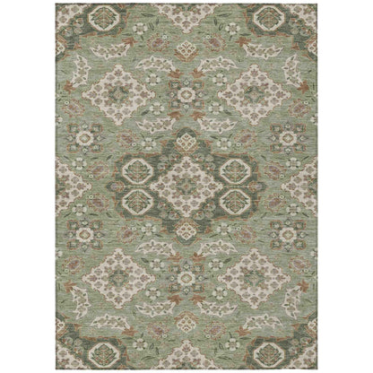 Addison Rugs Taelira Green Washable Indoor-Outdoor Rug