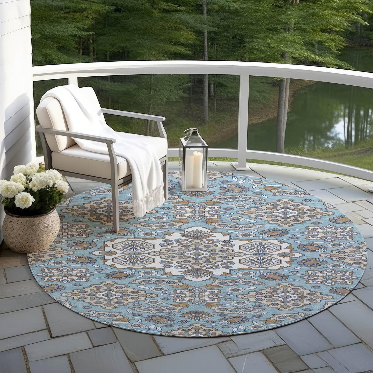 Addison Rugs Taelira Sky Washable Indoor-Outdoor Rug