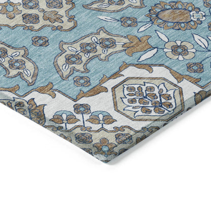 Addison Rugs Taelira Sky Washable Indoor-Outdoor Rug