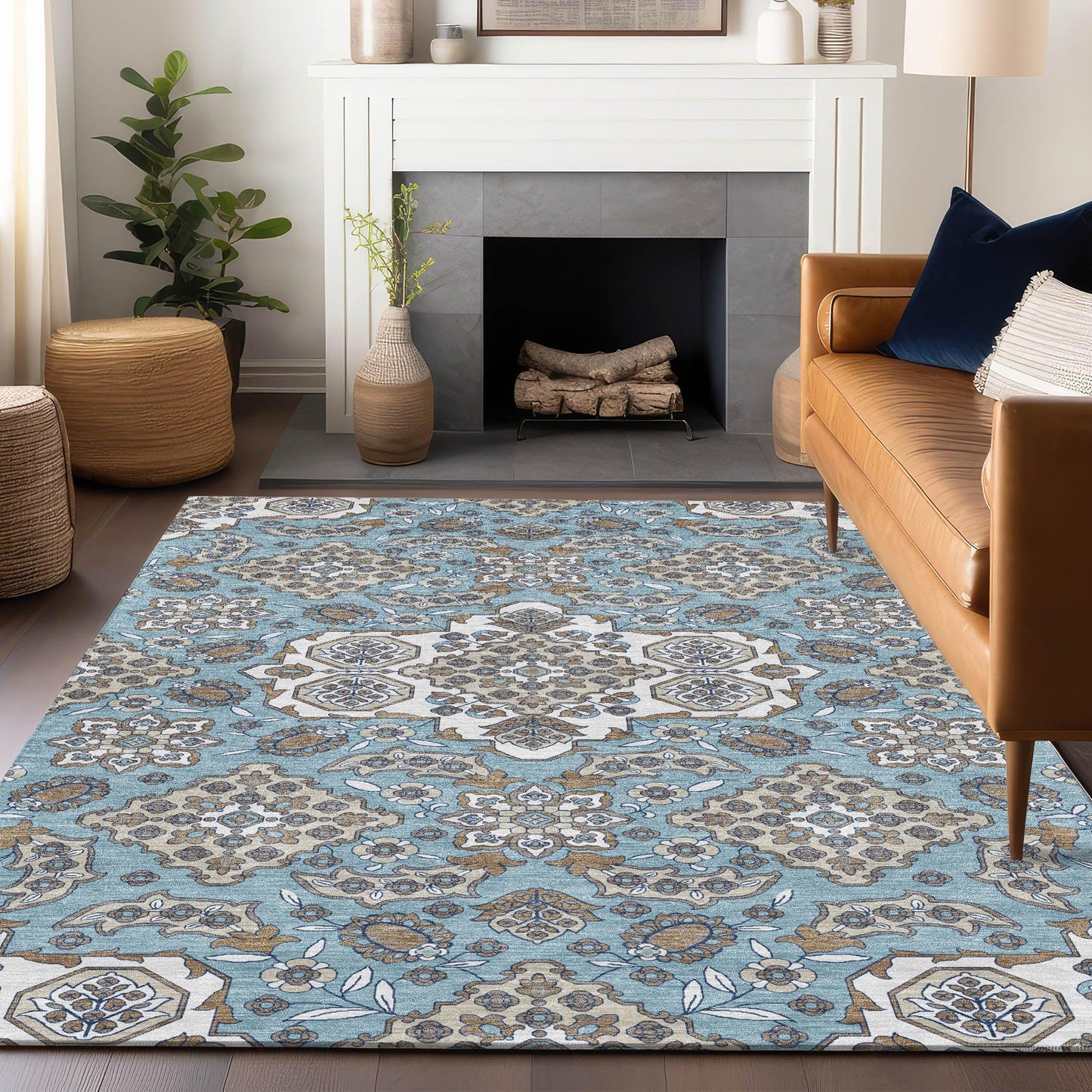Addison Rugs Taelira Sky Washable Indoor-Outdoor Rug