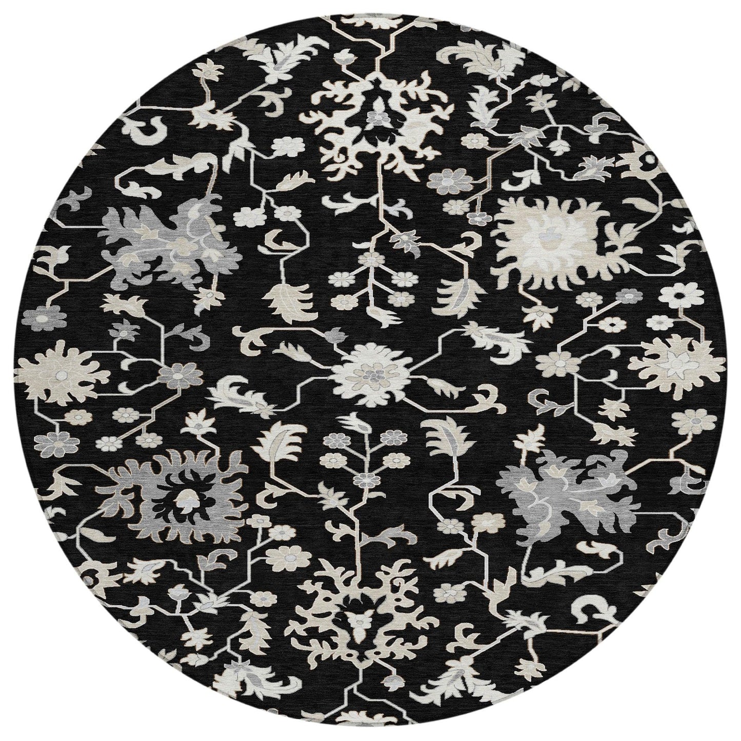 Addison Rugs Taelius Black Washable Indoor-Outdoor Rug