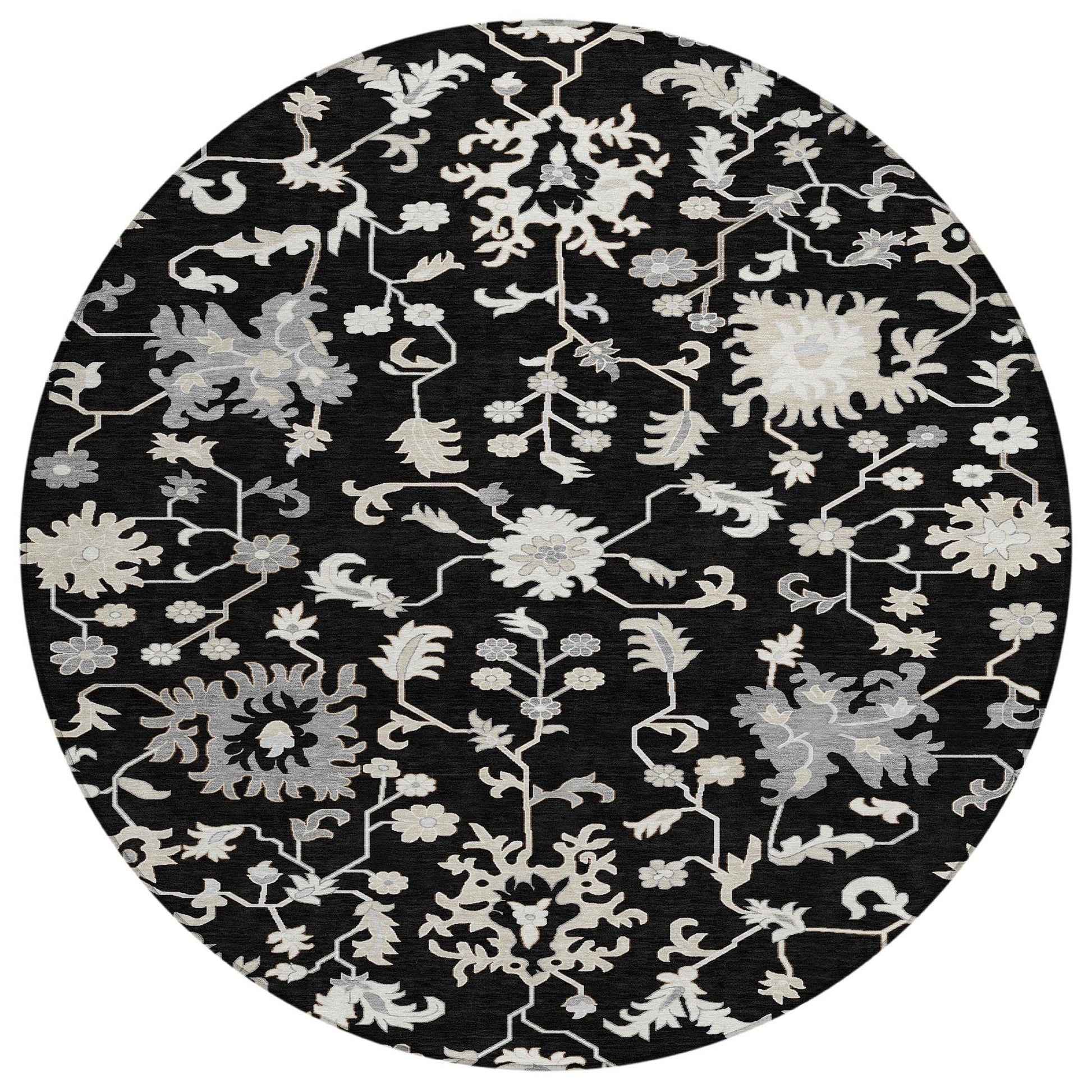 Addison Rugs Taelius Black Washable Indoor-Outdoor Rug