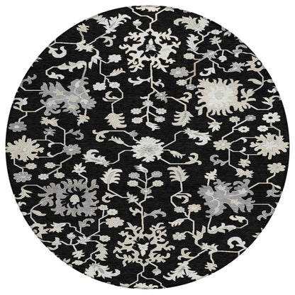 Addison Rugs Taelius Black Washable Indoor-Outdoor Rug