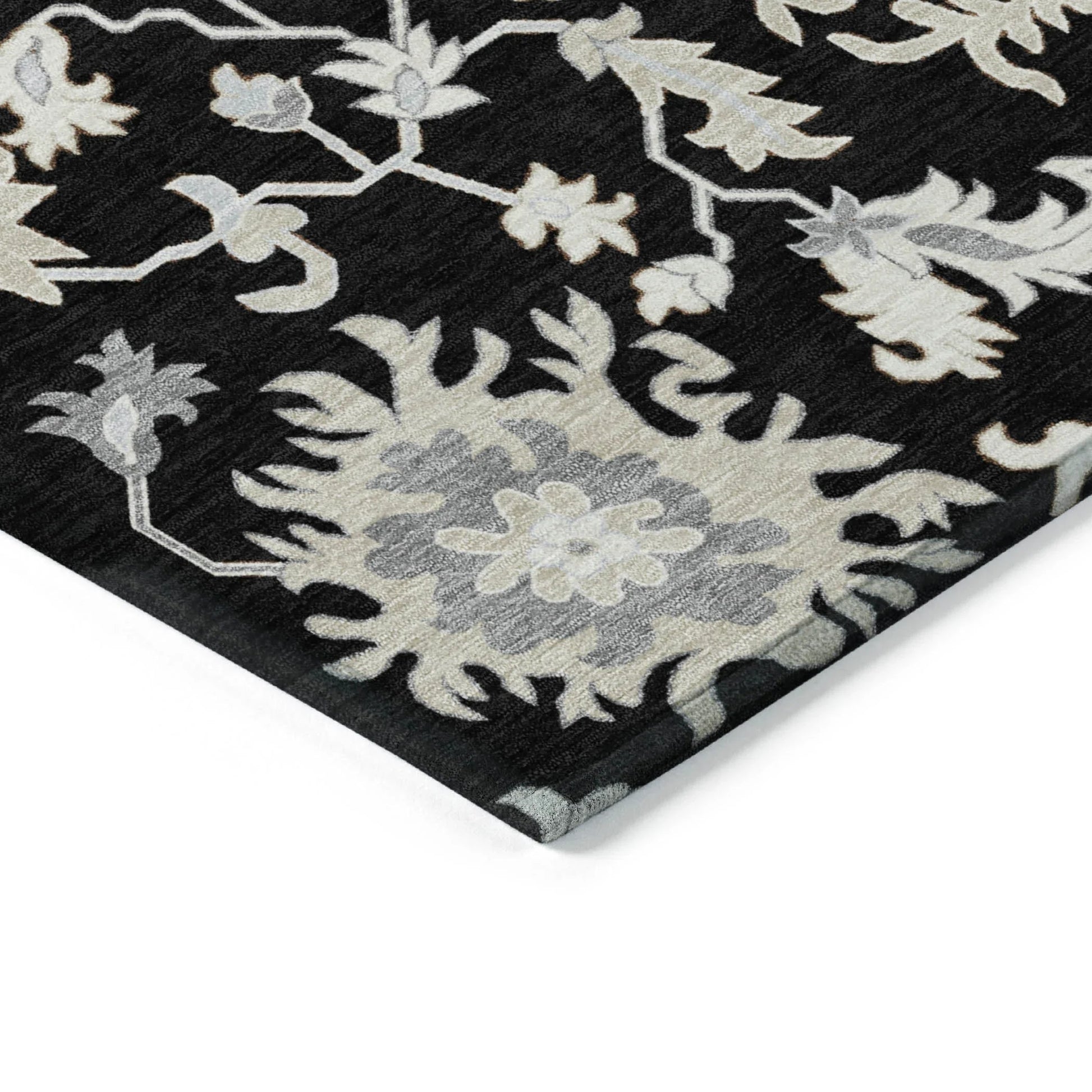 Addison Rugs Taelius Black Washable Indoor-Outdoor Rug