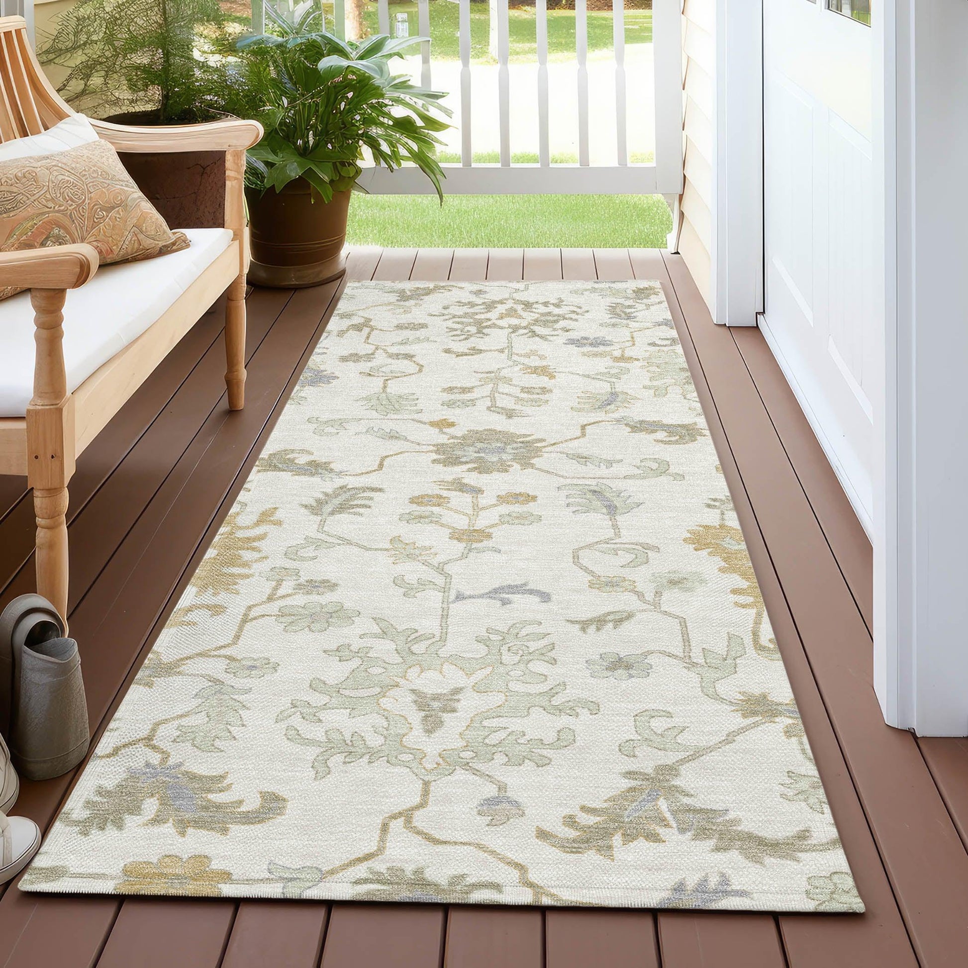Addison Rugs Taelius Ivory Washable Indoor-Outdoor Rug