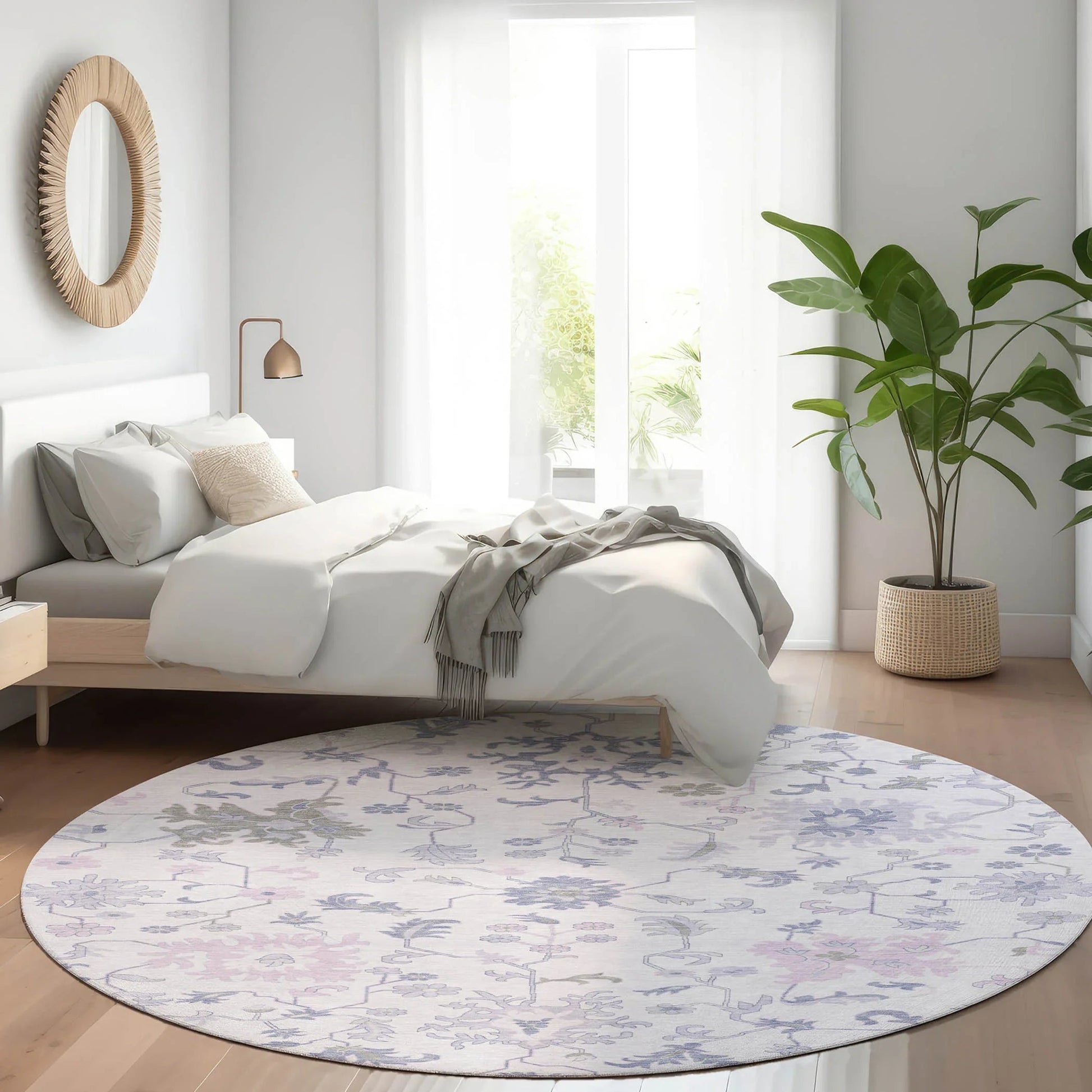 Addison Rugs Taelius Purple Washable Indoor-Outdoor Rug