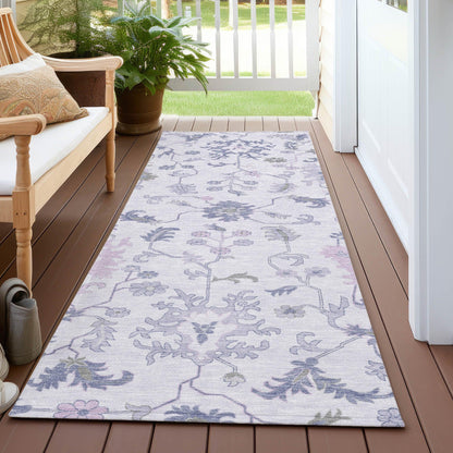 Addison Rugs Taelius Purple Washable Indoor-Outdoor Rug