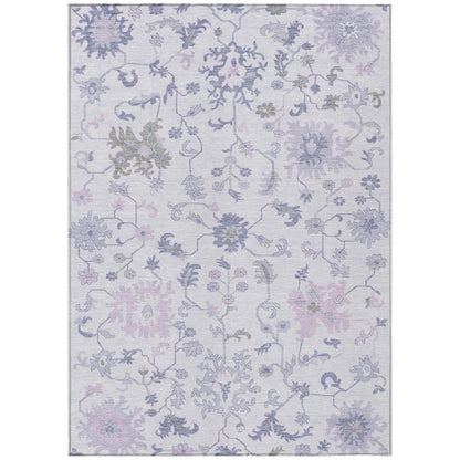 Addison Rugs Taelius Purple Washable Indoor-Outdoor Rug