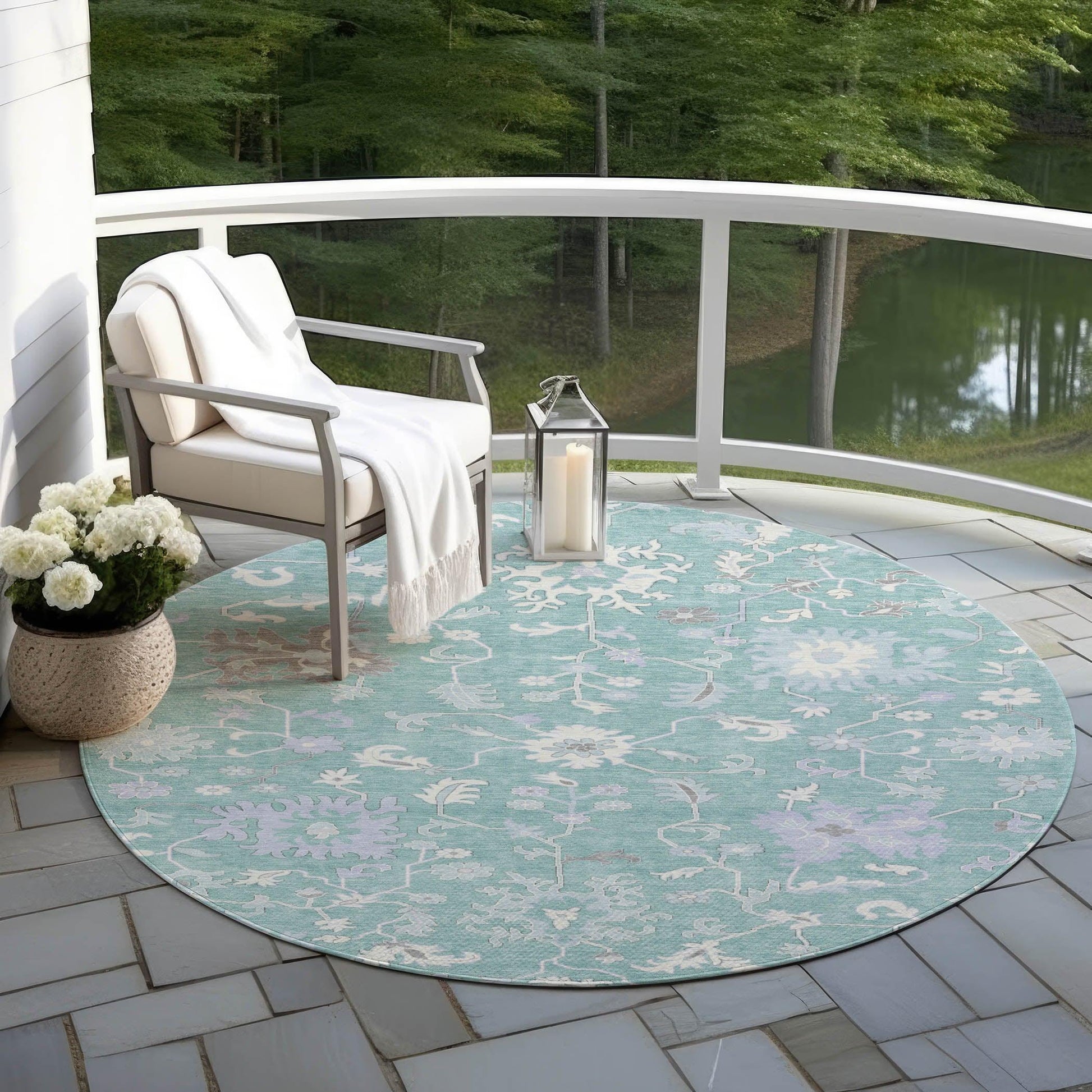 Addison Rugs Taelius Blue Washable Indoor-Outdoor Rug