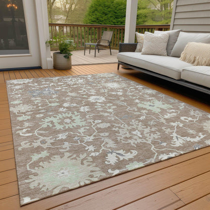 Addison Rugs Taelius Brown Washable Indoor-Outdoor Rug
